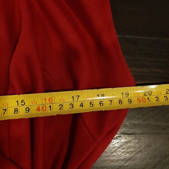 Evan Picone Ponte Faux Wrap Dress Pleated Gathered Cap Sleeve Surplice - Picture 10 of 14